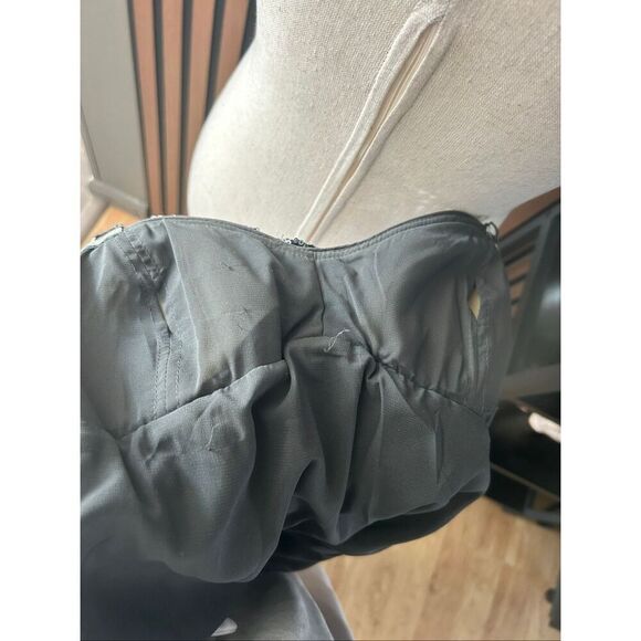 Nicole miller sparkly silver maxi strapless long dress size 8 mermaid style with - Picture 8 of 9